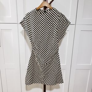 H&M Black and White Striped Dress